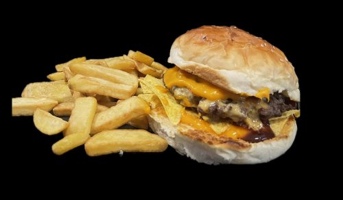 CHEESY nachos burger