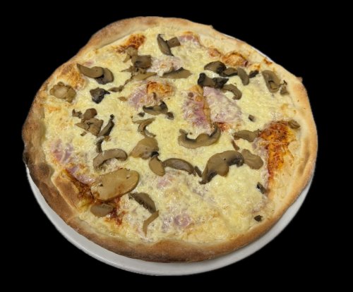 sonkás gombás pizza
